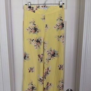 Anthropologie Feather Bone Talese Wide Leg Pants - size 0- Yellow